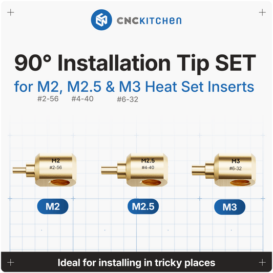 90° Installation Tip SET M2, M2.5 & M3