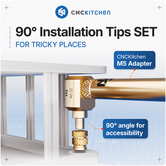 90° Installation Tip SET M2, M2.5 & M3