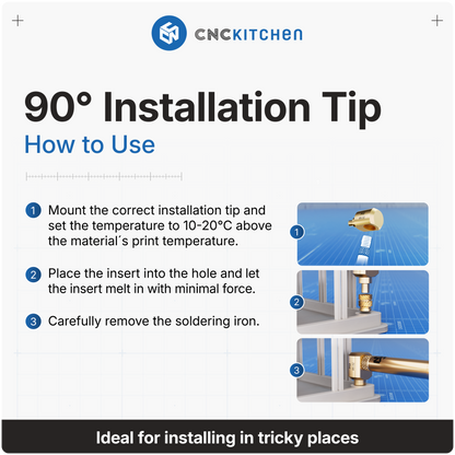 90° Installation Tip SET M4, M5, M6, M8