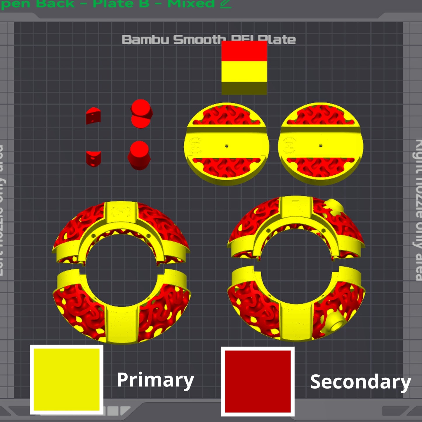 Head(amame) Custom 3D Prints - Gyroid Open Back