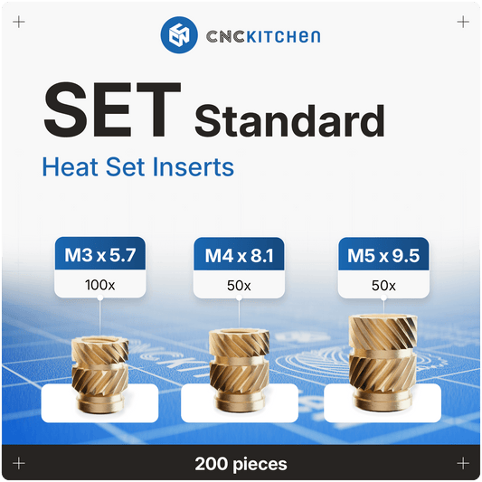 Heat Set Insert - Standard Set - 200 pieces