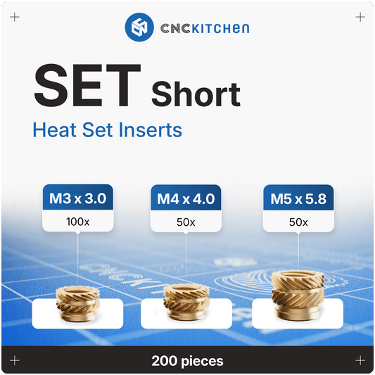 Heat Set Insert - Short Set - 200 pieces