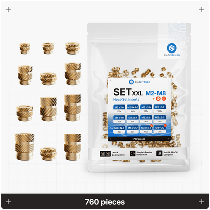 Heat Set Insert SET XXL - 760 pieces