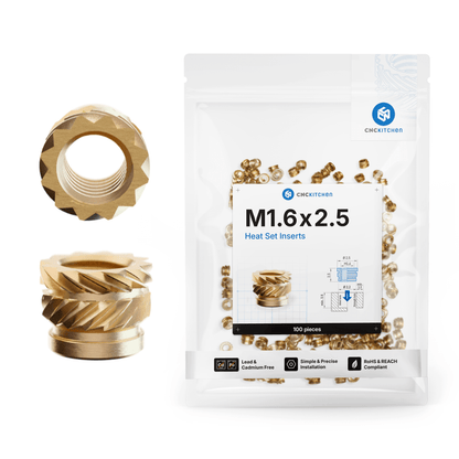 M1.6 x 2.5mm Heat Set Insert - 100pcs