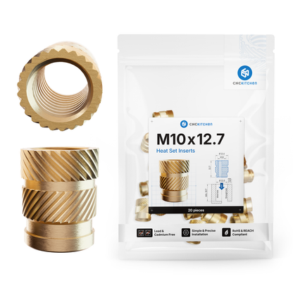 M10 x 12.7mm Heat Set Insert - 20 pieces