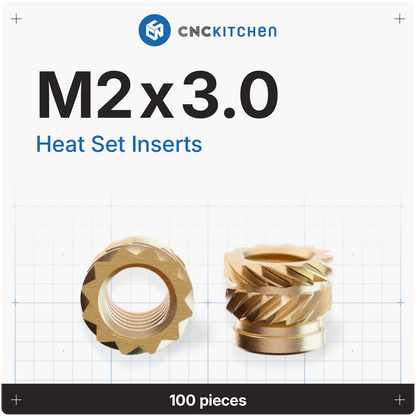 M2 x 3.0mm Heat Set Insert - 100 pieces