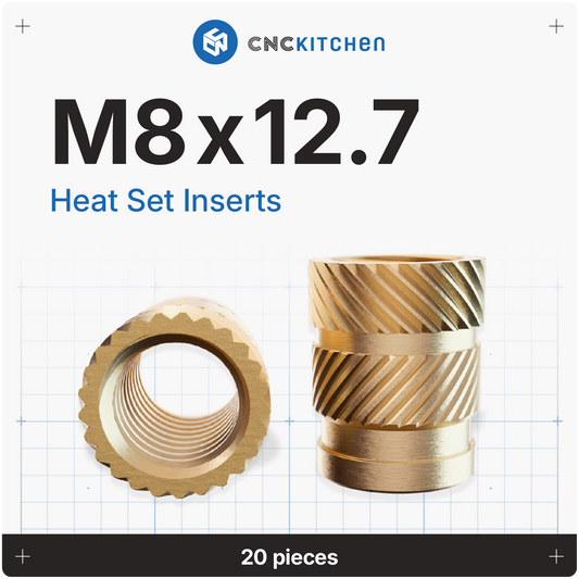 M8 x 12.7 Heat Set Insert - 20 pieces