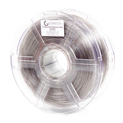 Funfetti Clear with Rainbow Glitter PLA Filament 1.75mm 1kg