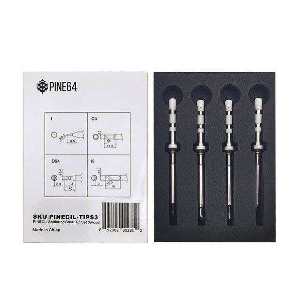 PINECIL Soldering Short Tip Set (Thick)
