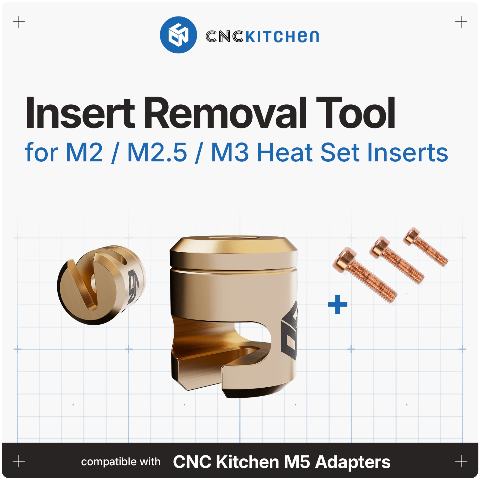 Insert Removal Tool for Heat Set Inserts – Vector 3D