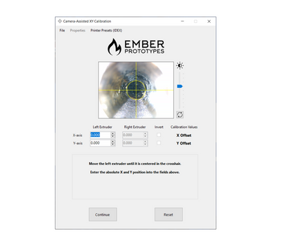 Ember CXC Camera Assisted XY Calibration Tool